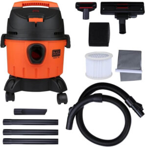 مكنسة كهربائية من بلاك اند ديكر للاستخدام الرطب والجاف، سعة 10 لتر، 1200 وات