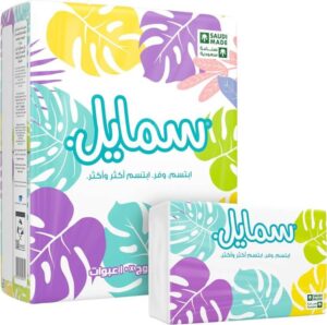 مناديل وجه سمايل 150 ورقة × طبقتين، حزمة من 10 علب مناديل