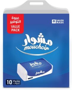 مناديل وجه من مشوار 160 منديل × طبقتين - عبوة من 10 قطع