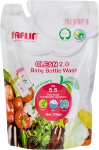 منظف كلين 2.0 لتنظيف زجاجات الاطفال في عبوة قابلة لاعادة الملء (AF-10005) 700 مل من فارلين