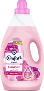 منعّم كومفورت للأقمشة، نواعم الزهور، بتقنية معززة للإنتعاش لرائحة تدوم طويلاً وملابس ناعمة،٣ لتر