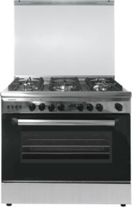 موقد غاز قائم بذاته بإشعال تلقائي مع 5 شعلات من نيكاي، مقاس 60 × 90، موديل U6090KE (افضل فرن غاز منفصل)