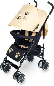 مون - عربية سفاري للاطفال بتصميم شخصية قط، طفل، بيج