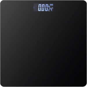 ميزان جسم رقمي من لوازم - اسود ميزان حمام رقمي دقيق للغاية مع شاشة LED مضيئة - افضل ميزان للجسم