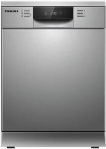 نيكاي غسالة صحون قائمة بذاتها فولاذ مقاوم للصدأ,فضي - NDW4114N1SS - احسن غسالة صحون